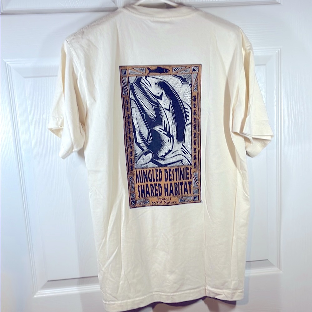 Like Nu 90’s Patagonia Beneficial T SHIRT Men’s M Organic Cotton Nooksack Salmon